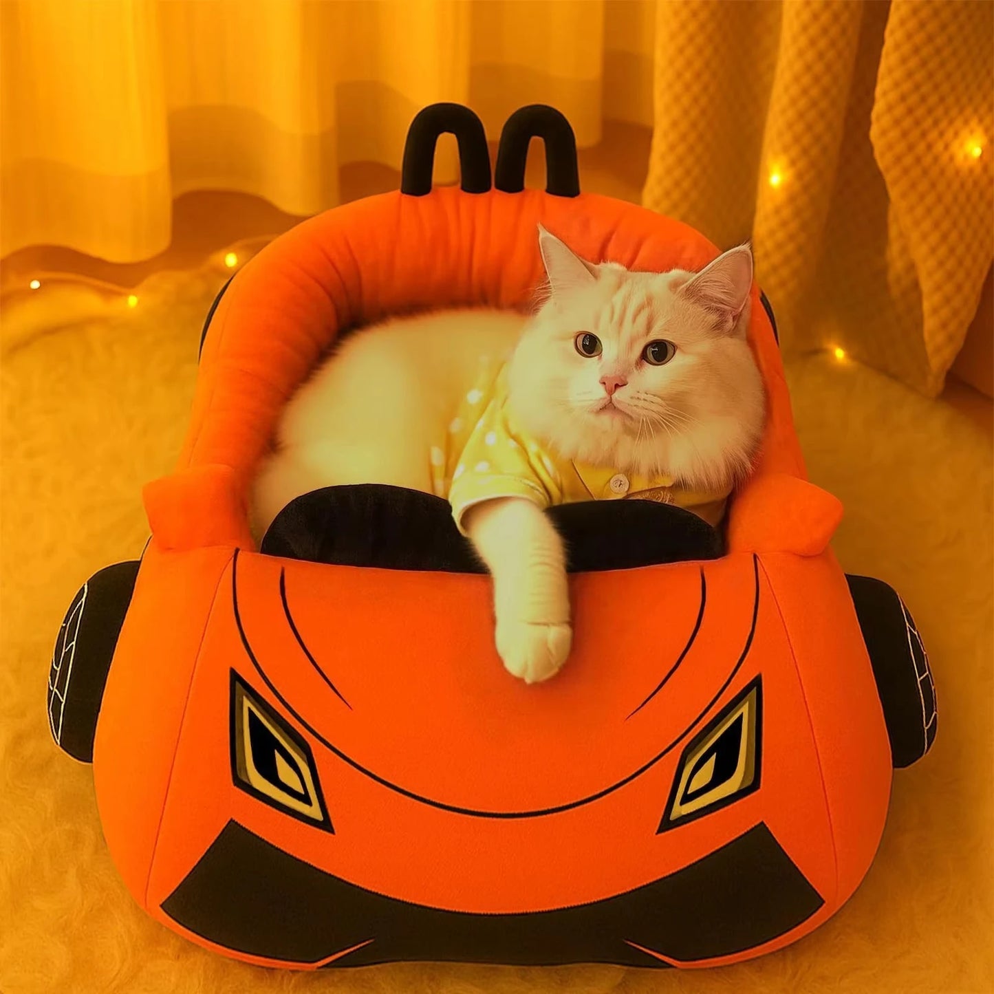Sports Car Pet Bed – Cozy Race Car Lounger for Cats & Dogs