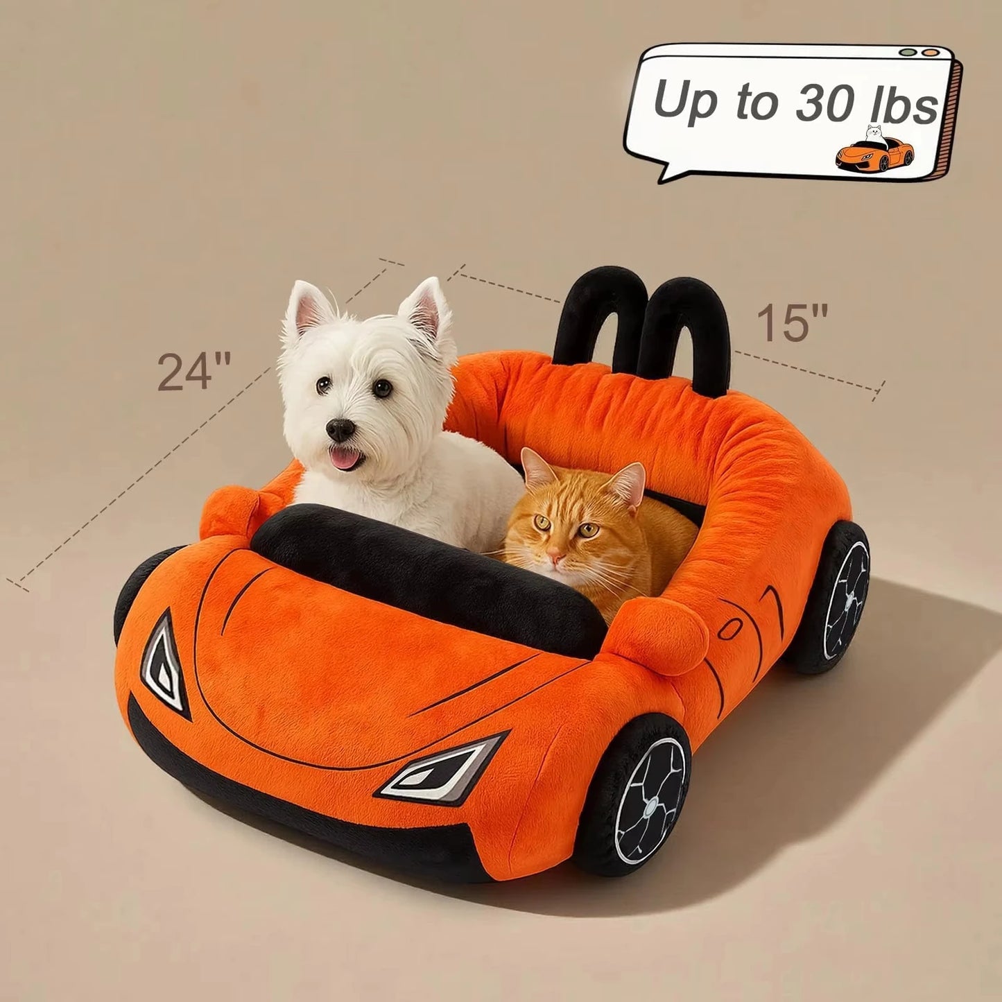 Sports Car Pet Bed – Cozy Race Car Lounger for Cats & Dogs