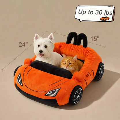 Sports Car Pet Bed – Cozy Race Car Lounger for Cats & Dogs