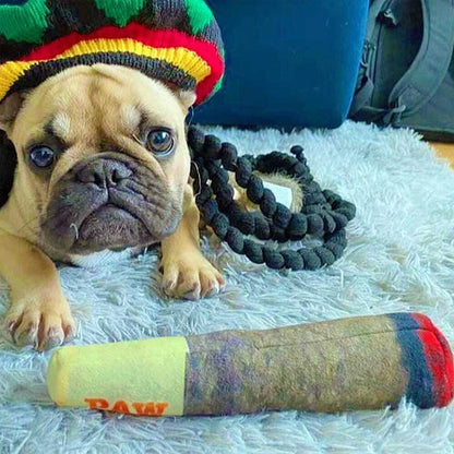 Funny Cigar Design Plush Dog Toy