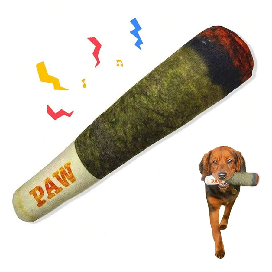 Funny Cigar Design Plush Dog Toy